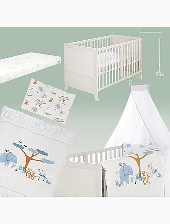 ROBA Conjunto de cama para bebé “Savanna Friends” 70 x 140 con equipamiento completo