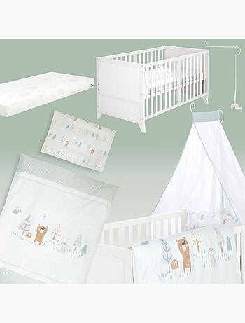 ROBA Conjunto de cama para bebé “Savanna Friends” 70 x 140 con equipamiento completo