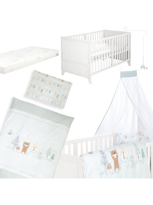 ROBA Conjunto de cama para bebé “Woodland Buddies” 70 x 140 con equipamiento completo - Kiabi