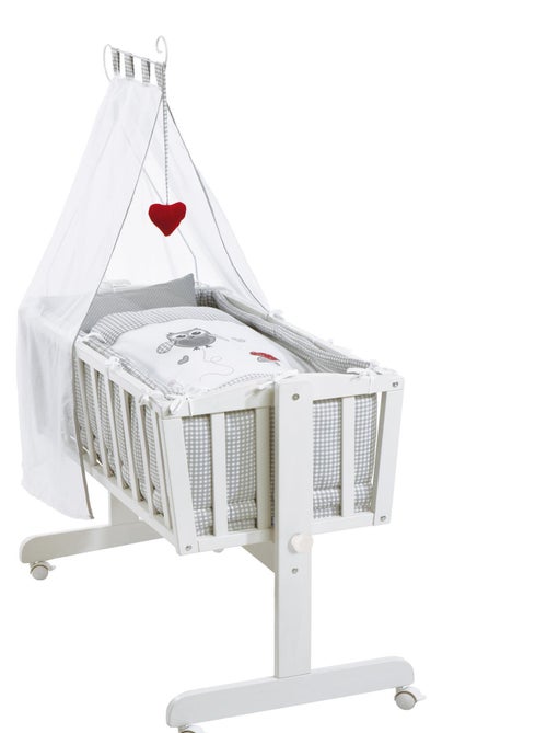 ROBA Cuna Adam & Eule 40x90 cm + equipamiento completo - madera lacada blanca - Kiabi