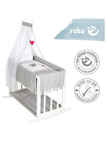 ROBA Cuna colecho "Adam & Eule" 4 en 1 + equipamiento completo
