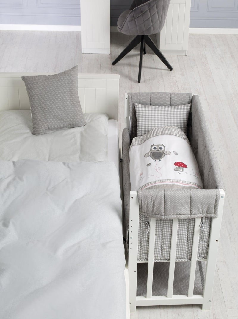 ROBA Cuna colecho "Adam & Eule" 4 en 1 + equipamiento completo Blanco - Kiabi