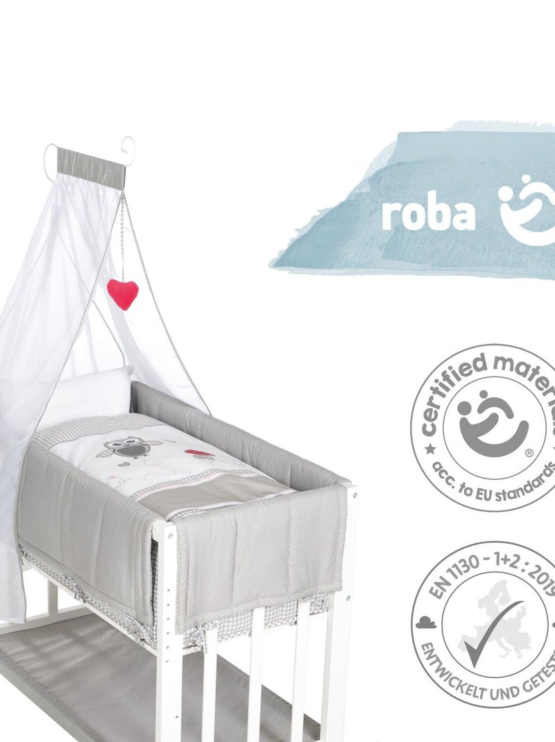 ROBA Cuna colecho "Adam & Eule" 4 en 1 + equipamiento completo Blanco - Kiabi