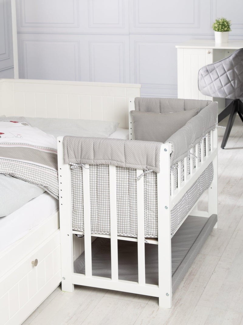 ROBA Cuna colecho "Adam & Eule" 4 en 1 + equipamiento completo Blanco - Kiabi