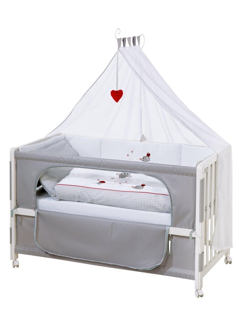 ROBA Cuna colecho "Adam & Eule" 60 x 120 cm + equipamiento completo - Kiabi