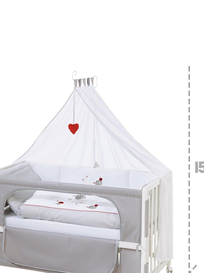 ROBA Cuna colecho "Adam & Eule" 60 x 120 cm + equipamiento completo Blanco - Kiabi
