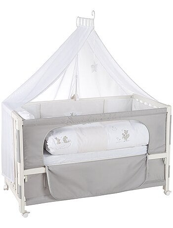 ROBA Cuna colecho "Fox & Bunny" 60x120 + equipamiento completo