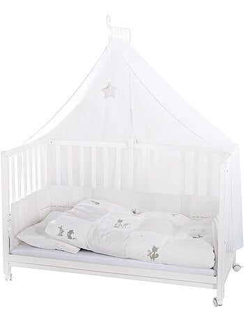 ROBA Cuna colecho "Fox & Bunny" 60x120 + equipamiento completo