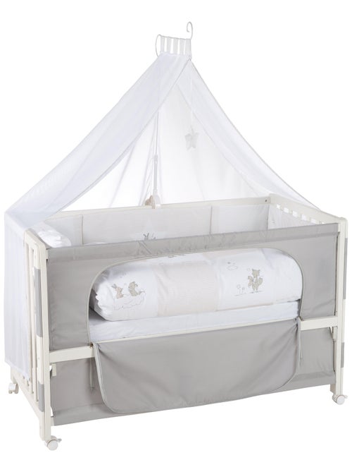 ROBA Cuna colecho "Fox & Bunny" 60x120 + equipamiento completo - Kiabi