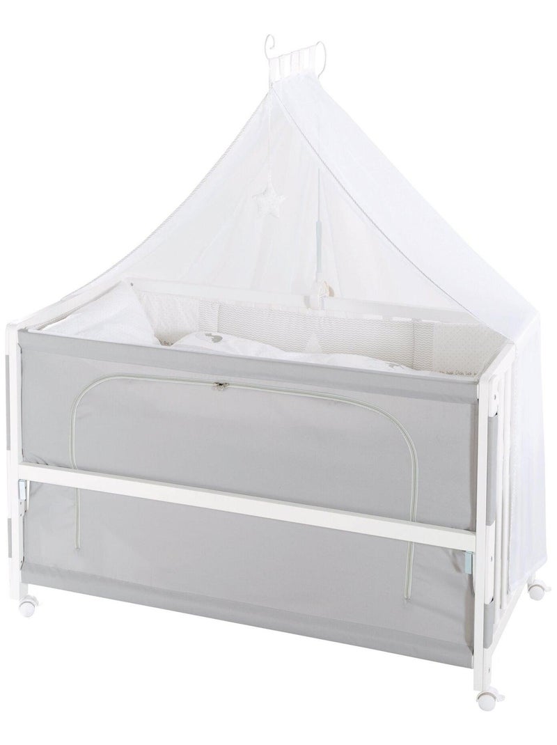 ROBA Cuna colecho "Fox & Bunny" 60x120 + equipamiento completo Blanco - Kiabi