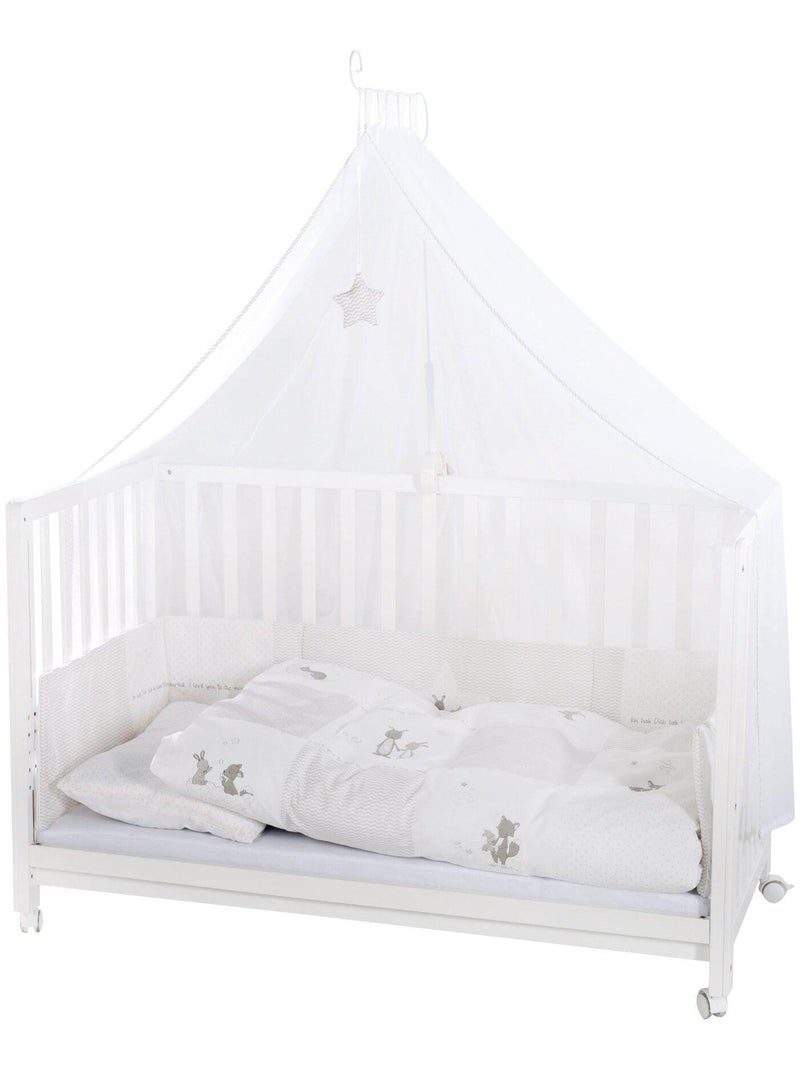 ROBA Cuna colecho "Fox & Bunny" 60x120 + equipamiento completo Blanco - Kiabi