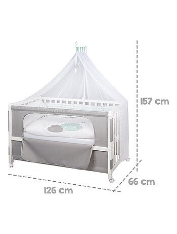 ROBA Cuna colecho Happy Cloud 60 x 120 cm + equipamiento completo