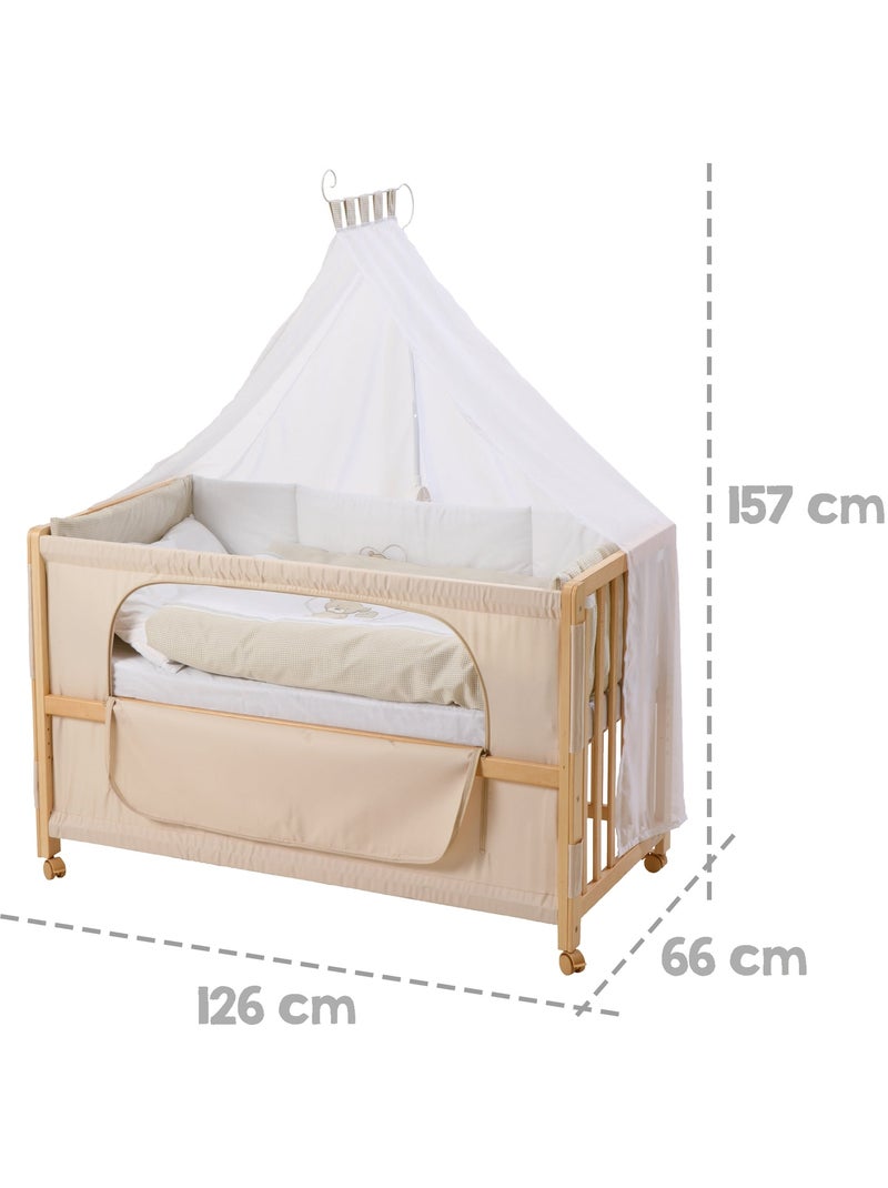 ROBA Cuna colecho "Liebhabaer" 60 x 120 cm + equipamiento completo Madera natural - Kiabi