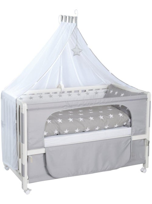 ROBA Cuna colecho "Little Stars" 60 x 120 cm + equipamiento completo - Kiabi