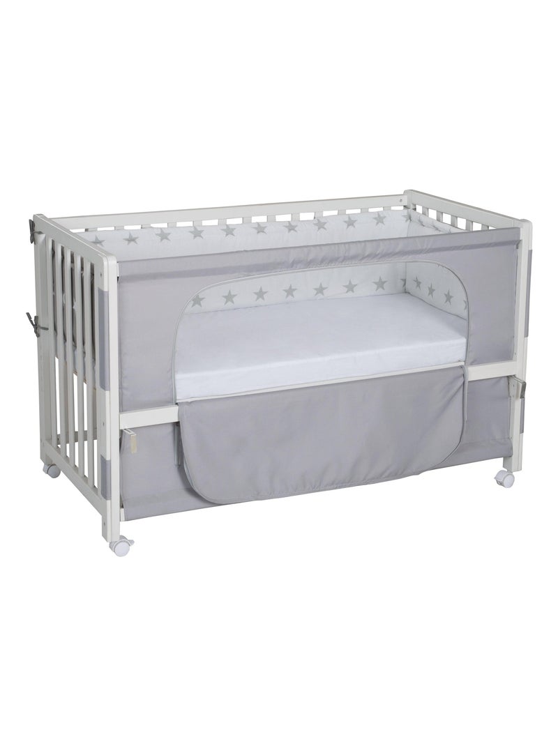 ROBA Cuna colecho "Little Stars" 60 x 120 cm + equipamiento completo Blanco - Kiabi