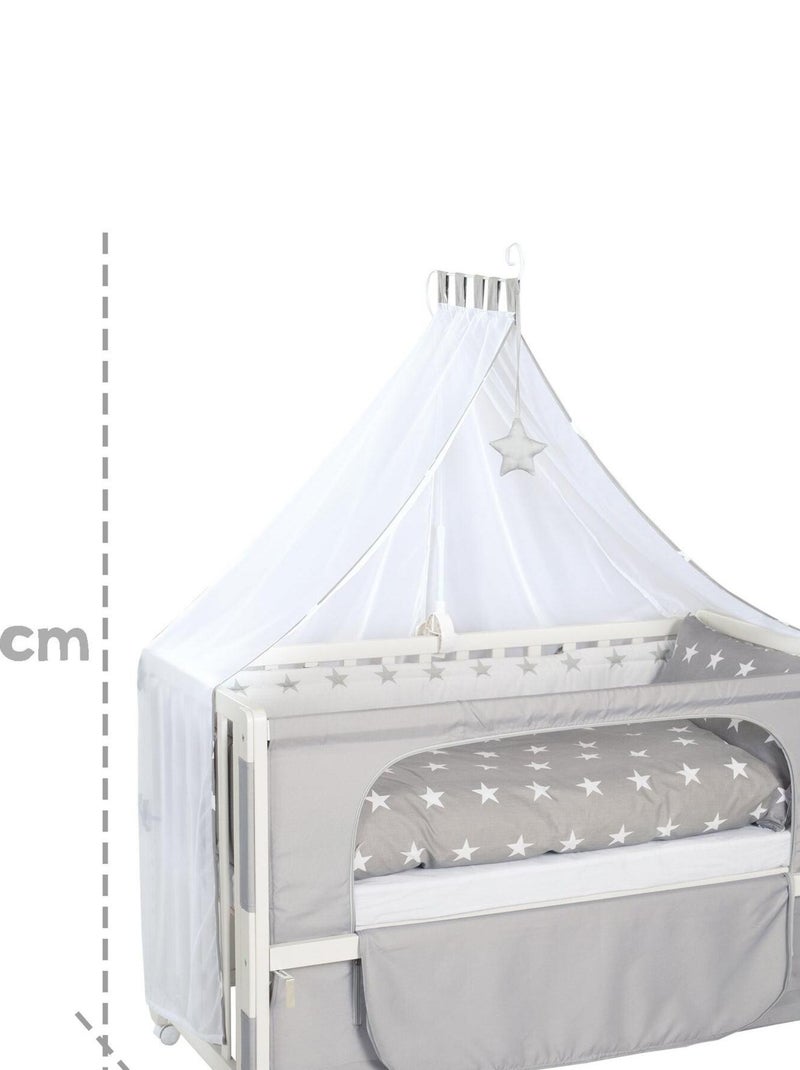 ROBA Cuna colecho "Little Stars" 60 x 120 cm + equipamiento completo Blanco - Kiabi