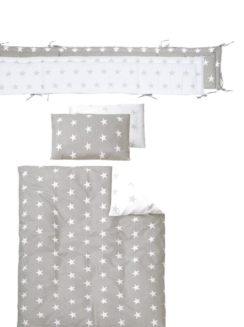 ROBA Cuna colecho "Little Stars" 60 x 120 cm + equipamiento completo Blanco - Kiabi