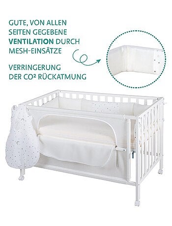 ROBA Cuna colecho "safe asleep®" 60 x 120 cm + equipamiento completo "Sternenzauber