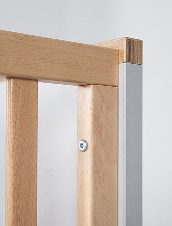 ROBA Cuna evolutiva "Caro" - 70x140 - Altura ajustable - 0 a 7 años - Gris claro/decoración madera