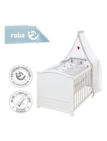 ROBA Cuna evolutiva completa "Adam & Eule" - 70x140 + equipamiento completo