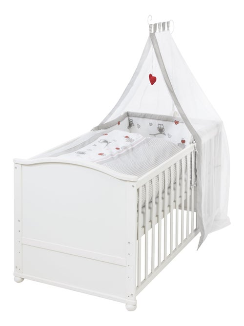 ROBA Cuna evolutiva completa "Adam & Eule" - 70x140 + equipamiento completo - Kiabi