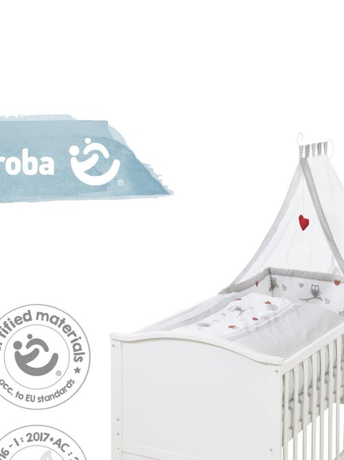 ROBA Cuna evolutiva completa "Adam & Eule" - 70x140 + equipamiento completo - Kiabi
