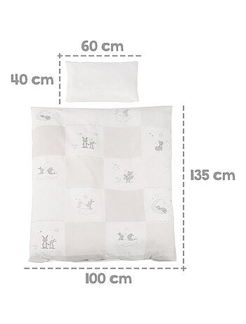 ROBA Cuna evolutiva completa "Fox & Bunny" - 70x140 + equipamiento completo