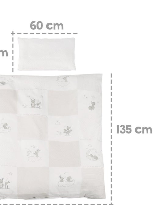 ROBA Cuna evolutiva completa "Fox & Bunny" - 70x140 + equipamiento completo - Kiabi