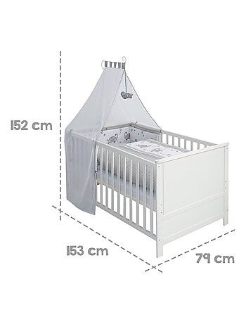 ROBA Cuna evolutiva completa "Jumbotwins" - 70x140 + equipamiento completo