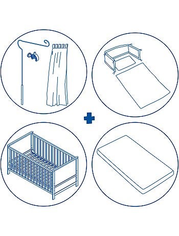 ROBA Cuna evolutiva completa "Jumbotwins" - 70x140 + equipamiento completo