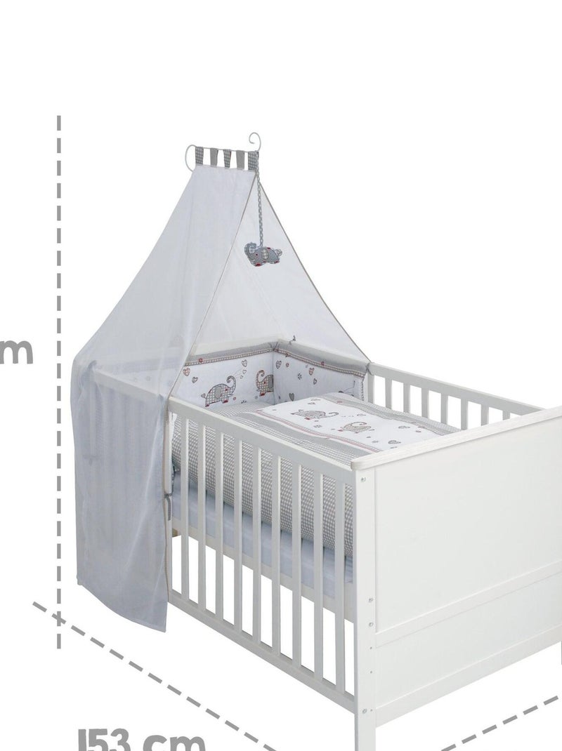 ROBA Cuna evolutiva completa "Jumbotwins" - 70x140 + equipamiento completo Blanco - Kiabi