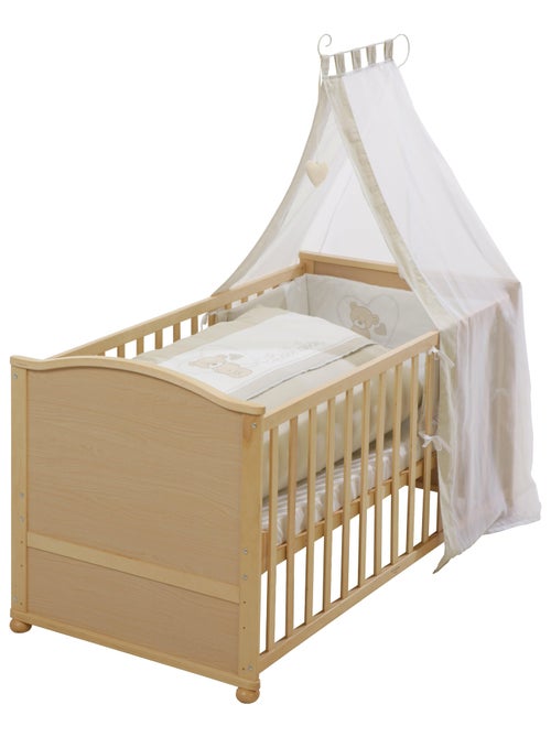 ROBA Cuna evolutiva completa "Liebhabear" - 70x140 + equipamiento completo - Kiabi