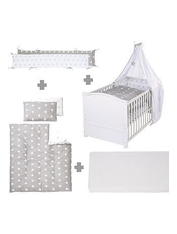 ROBA Cuna evolutiva completa "Little Stars" - 70x140 + equipamiento completo