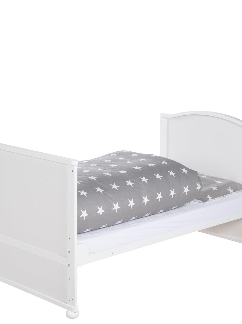 ROBA Cuna evolutiva completa "Little Stars" - 70x140 + equipamiento completo Blanco - Kiabi