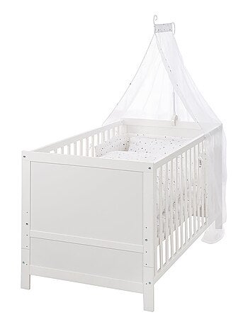 ROBA Cuna evolutiva completa "Sternenzauber" blanco - 70x140 + equipamiento completo