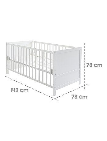 ROBA Cuna evolutiva completa "Sternenzauber" blanco - 70x140 + equipamiento completo