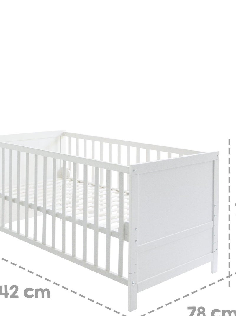 ROBA Cuna evolutiva completa "Sternenzauber" blanco - 70x140 + equipamiento completo Blanco - Kiabi
