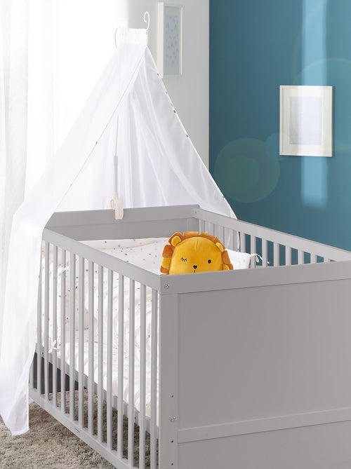 ROBA Cuna evolutiva completa "Sternenzauber" gris - 70x140 + equipamiento completo - Kiabi