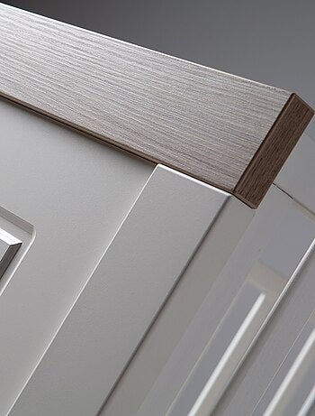 ROBA Cuna evolutiva "Felicia" - 70x140 - Convertible - Altura ajustable - Blanco/decoración Luna elm