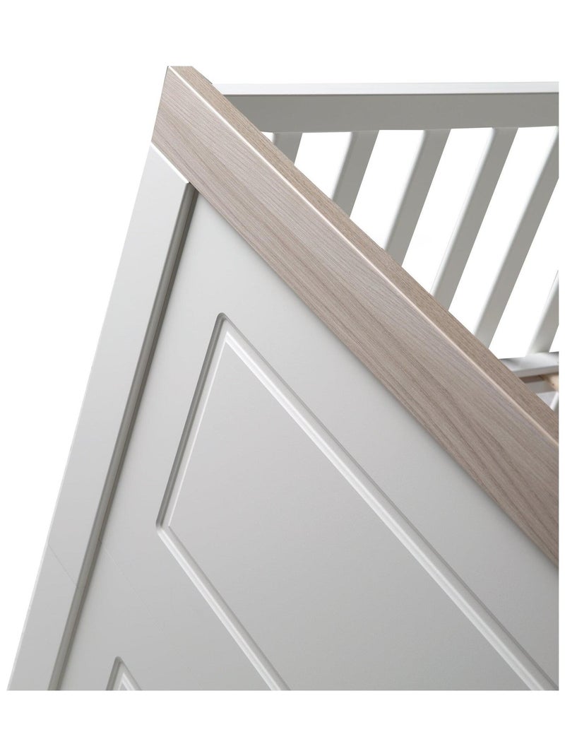 ROBA Cuna evolutiva "Felicia" - 70x140 - Convertible - Altura ajustable - Blanco/decoración Luna elm Blanco - Kiabi