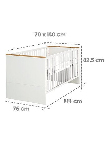Cuna evolutiva - Diseño escandinavo - Altura ajustable - 0 a 7 años - 'Roba finn'