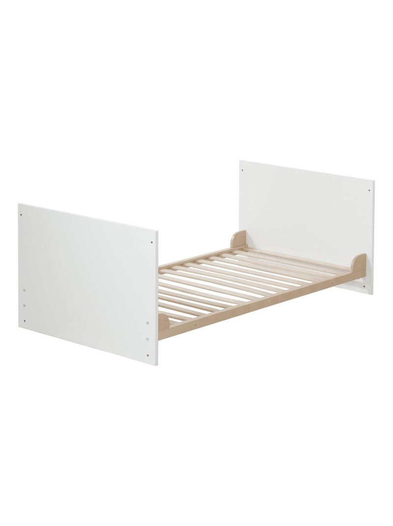 ROBA Cuna evolutiva "Gabriella" - 70x140 - altura ajustable - 0 a 7 años - blanco/decoración madera Blanco Marrón - Kiabi