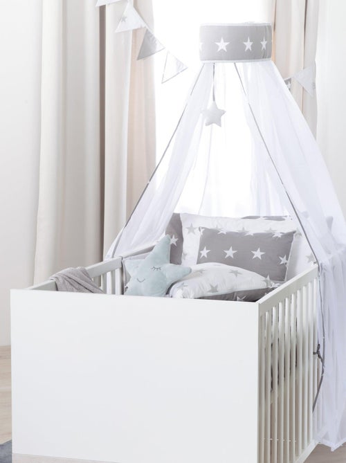 ROBA Cuna evolutiva "Julia" - 70x140 - Convertible - Altura ajustable - Blanco/roble blanqueado - Kiabi