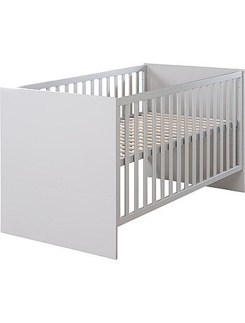 ROBA Cuna evolutiva Lea en madera - Convertible en cama junior - Altura ajustable - Gris claro