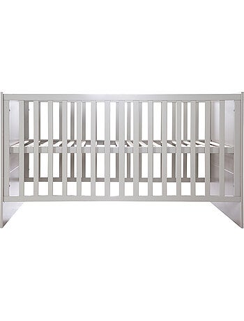ROBA Cuna evolutiva Lea en madera - Convertible en cama junior - Altura ajustable - Gris claro