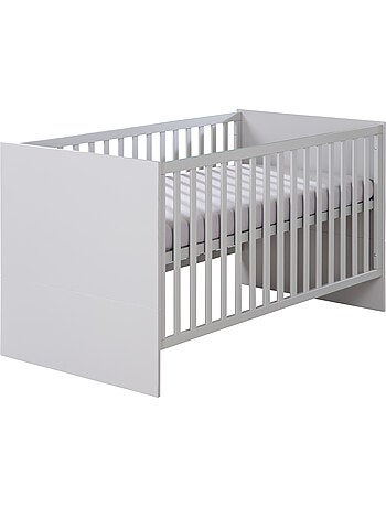 ROBA Cuna evolutiva Lea en madera - Convertible en cama junior - Altura ajustable - Gris claro
