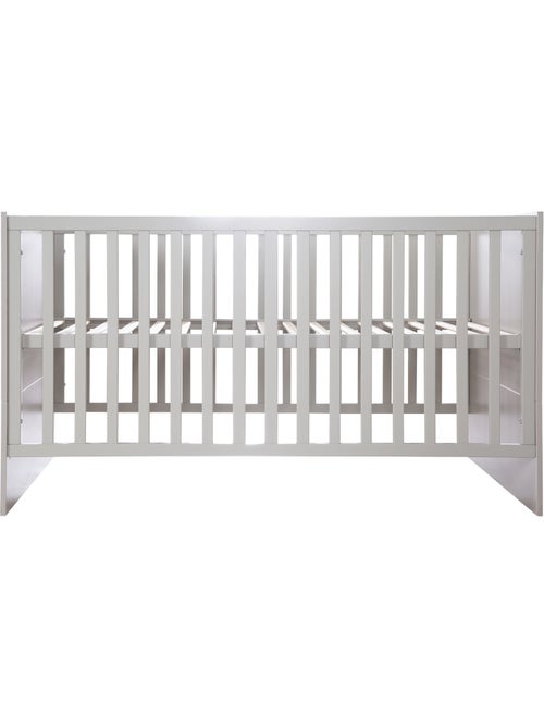 ROBA Cuna evolutiva Lea en madera - Convertible en cama junior - Altura ajustable - Gris claro - Kiabi