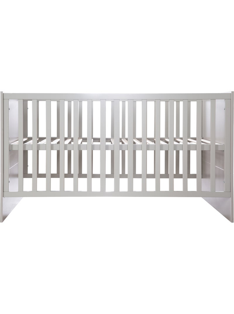 ROBA Cuna evolutiva Lea en madera - Convertible en cama junior - Altura ajustable - Gris claro Greige - Kiabi
