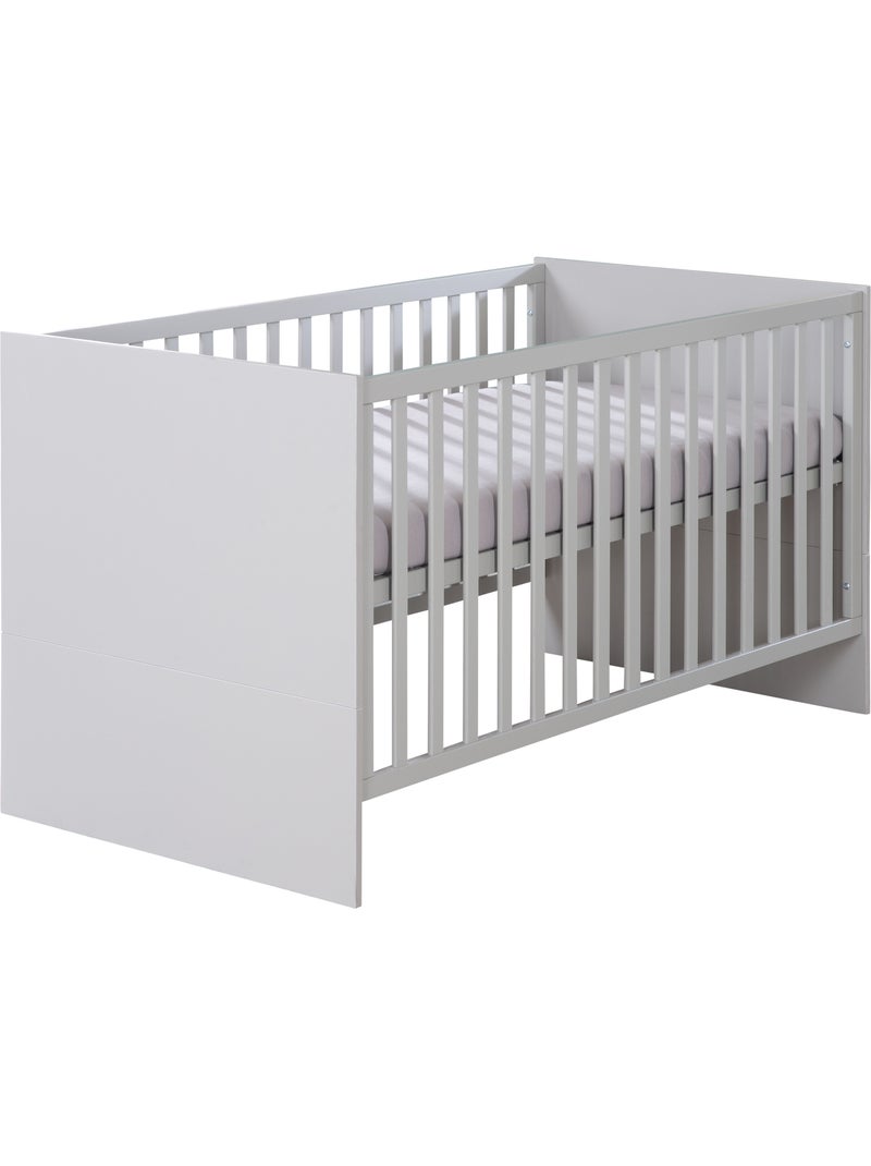 ROBA Cuna evolutiva Lea en madera - Convertible en cama junior - Altura ajustable - Gris claro Greige - Kiabi