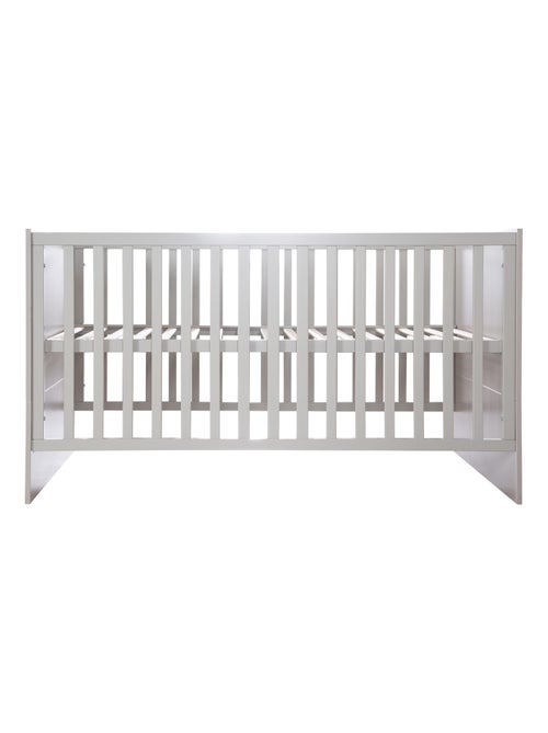 ROBA Cuna evolutiva Lea en madera - Convertible en cama junior - Altura ajustable - Gris claro - Kiabi